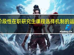 阶段性在职研究生课程选择机制的运行分析