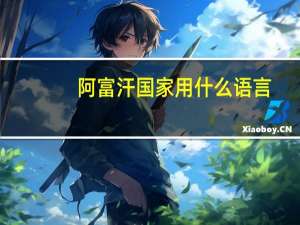 阿富汗国家用什么语言