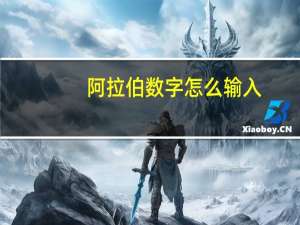 阿拉伯数字怎么输入