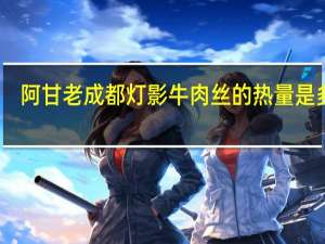 阿甘 老成都灯影牛肉丝的热量是多少