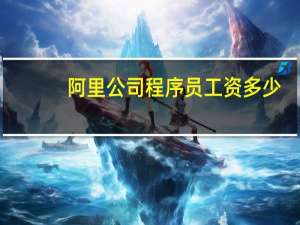 阿里公司程序员工资多少