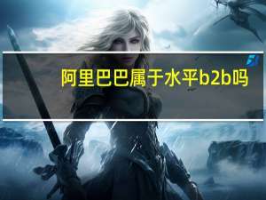阿里巴巴属于水平b2b吗