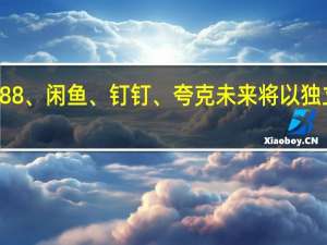 阿里旗下1688、闲鱼、钉钉、夸克未来将以独立子公司方式运营