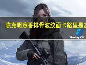 陈克明 葱香排骨波纹面卡路里是多少