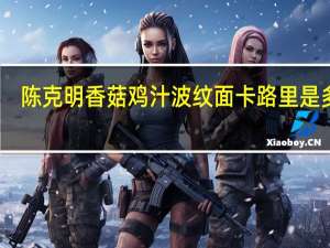 陈克明 香菇鸡汁波纹面卡路里是多少