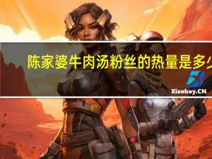 陈家婆 牛肉汤粉丝的热量是多少