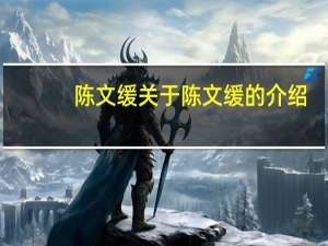 陈文缓 关于陈文缓的介绍