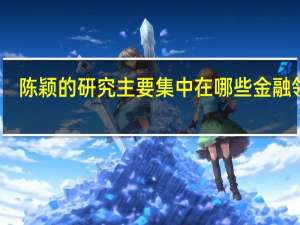 陈颖的研究主要集中在哪些金融领域