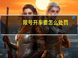 限号开车要怎么处罚
