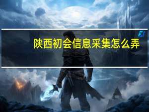 陕西初会信息采集怎么弄