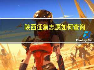 陕西征集志愿如何查询