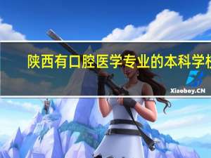 陕西有口腔医学专业的本科学校