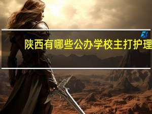 陕西有哪些公办学校主打护理