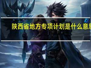 陕西省地方专项计划是什么意思