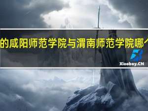陕西省的咸阳师范学院与渭南师范学院哪个更好一些呢