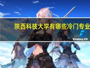 陕西科技大学有哪些冷门专业