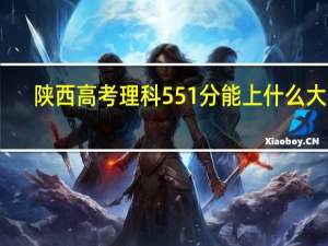 陕西高考理科551分能上什么大学