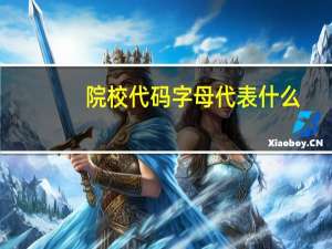 院校代码字母代表什么