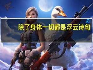 除了身体一切都是浮云诗句