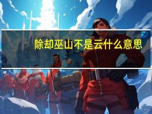除却巫山不是云什么意思（除却巫山不是云）