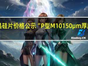 隆基8月单晶硅片价格公示 “P型M10 150μm厚度”价格上调超15%