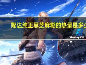 隆达 纯正黑芝麻糊的热量是多少