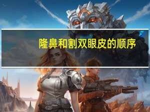 隆鼻和割双眼皮的顺序？隆鼻和双眼皮可以一起做吗需要注意什么