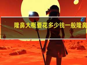 隆鼻大概要花多少钱 一般隆鼻要多少钱