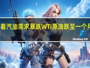 随着汽油需求暴跌WTI原油跌至一个月来低点