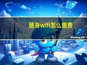 随身wifi怎么缴费
