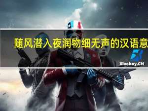 随风潜入夜润物细无声的汉语意思（ldquo 随风潜入夜 润物细无声 rdquo 是什么意思）