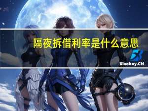 隔夜拆借利率是什么意思