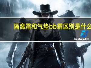 隔离霜和气垫bb霜区别是什么