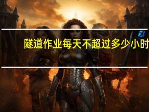 隧道作业每天不超过多少小时