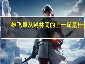 雄飞雌从绕林间的上一句是什么