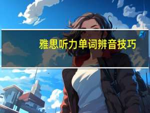 雅思听力单词辨音技巧