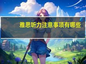 雅思听力注意事项有哪些