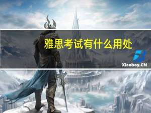 雅思考试有什么用处