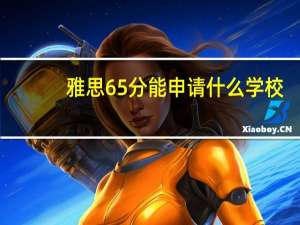 雅思65分能申请什么学校