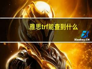雅思trf能查到什么