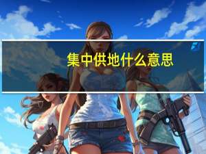 集中供地什么意思