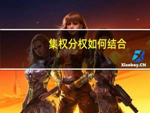 集权分权如何结合