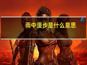 雨中漫步是什么意思