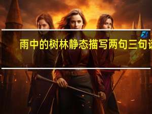 雨中的树林静态描写两句三句话。