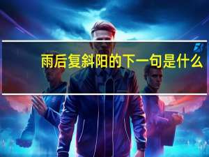 雨后复斜阳的下一句是什么