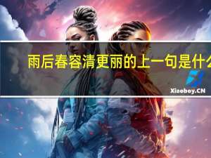 雨后春容清更丽的上一句是什么