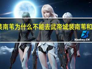 雪中悍刀行裴南苇为什么不能去武帝城 裴南苇和武帝城有什么关系　