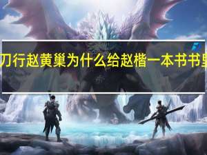 雪中悍刀行赵黄巢为什么给赵楷一本书 书里有什么秘密　
