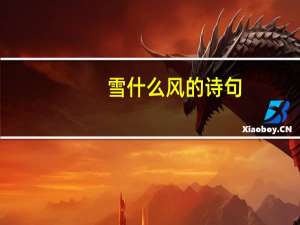 雪什么风的诗句