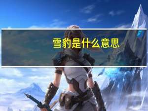 雪豹是什么意思